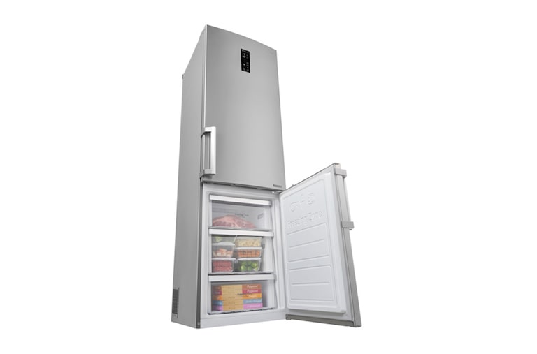 LG Hrubý objem 375 l | 161 kWh/rok | LG Lineární invertorový kompresor | LG Total No Frost | Multi-Air Flow™ | NatureFRESH | Vnější LED displej | Smart Diagnosis™, GBB60NSYXE